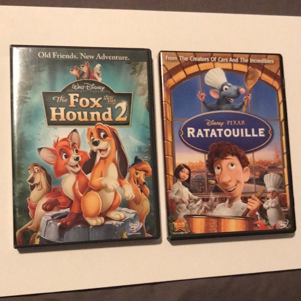2 DVDs: The Fox & The Hound 2 Animated + Ratatouille (Disney PIXAR)